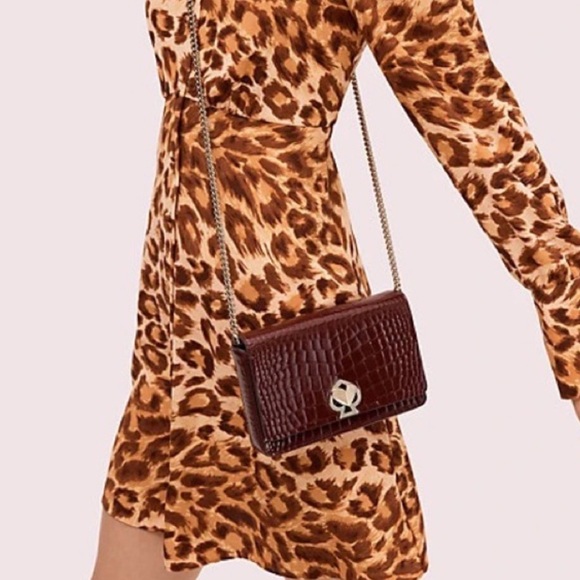 Kate spade Romy Croc-embossed Chain Wallet